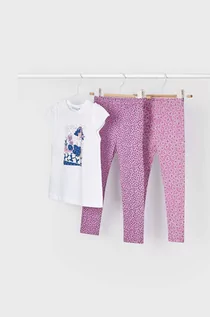 Dresy i komplety dla dziewczynek - Mayoral komplet bawełniany dziecięcy kolor różowy - grafika 1