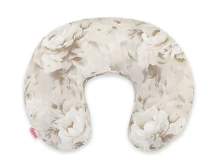 Poduszka rogal do karmienia fasolka rozbieralna- Peonies beige - Poduszki do karmienia - miniaturka - grafika 1