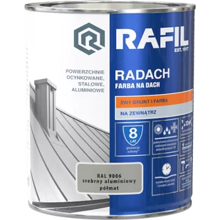 Radach srebrny aluminiowy RAL 9006 półmat 0,75L - Farby zewnętrzne - miniaturka - grafika 1