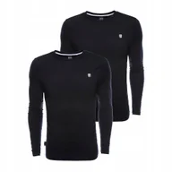 Koszulki męskie - Zestaw longsleeve męski z elastanem czarny 2-pak Ombre Z40 V3 rozmiar L - miniaturka - grafika 1