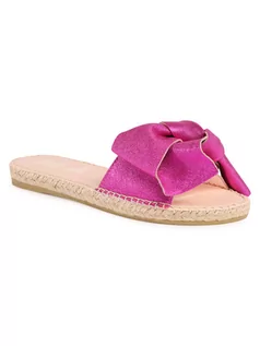 Klapki i japonki damskie - Manebi Espadryle Sandals With Bow O 1.3 J0 Różowy - grafika 1