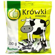 Cukierki - Auchan - Krówki mleczne. Pomadki mleczne niekrystaliczne - miniaturka - grafika 1