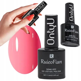 CZERWONY LAKIER DO PAZNOKCI HYBRYDOWY Z POLYSKIEM LAKIER UV OnlyU/L017 - Lakiery do paznokci - miniaturka - grafika 1