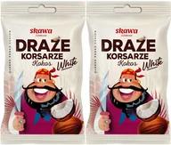 Gumy do żucia, lizaki, dropsy - Skawa Cukierki Draże Korsarze kokosowe białe 70g x 2 | Zestaw Dwupak - miniaturka - grafika 1
