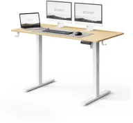 Biurka gamingowe - Biurko SENSE7 NOJO LIGHT Jasnobrązowo-Białe 120 cmx60 cm - miniaturka - grafika 1