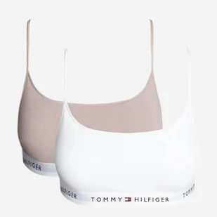 Zestaw biustonoszy bez fiszbin Tommy Hilfiger UW0UW05528 XS 2 szt Biały/Beżowy (8720637170212) - Biustonosze - miniaturka - grafika 1
