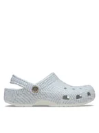 Klapki i japonki damskie - Crocs Klapki Crocsclassic Tweed Clog 210403 Szary - miniaturka - grafika 1