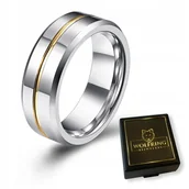 Pierścionki - OBRĄCZKA PIERŚCIEŃ z Wolframu WOLFRING EU19 US09 - miniaturka - grafika 1