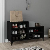 Szafki na buty - Lumarko Szafka na buty, czarna, 102x36x60 cm, materiał drewnopochodny - miniaturka - grafika 1