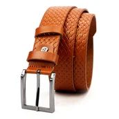 Paski - męski pasek z prawdziwej skóry Pierre Cardin PSN 6212 CMP - miniaturka - grafika 1