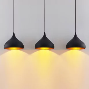 Lindby Elamira lampa wisząca, 3-punktowa czarna - Lampy sufitowe - miniaturka - grafika 3