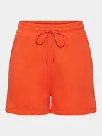 Spodenki damskie - Pieces Szorty sportowe Chilli Summer 17118868 Pomarańczowy Regular Fit - miniaturka - grafika 1