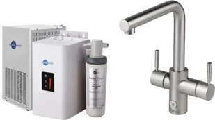 Zestaw INSINKERATOR HOT Bateria 4W1L stal szczotkowana + chłodziarka, zbiornik i filtr 45356B CCZ - Baterie kuchenne - miniaturka - grafika 1