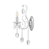 Lampy ścienne - DANIELLA W1 ekskluzywny kinkiet kryształowy chromowany 1xE14 (1) - miniaturka - grafika 1