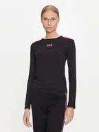 Bluzki damskie - EA7 Emporio Armani Bluzka 6DTT16 TJLOZ 1200 Czarny Regular Fit - miniaturka - grafika 1