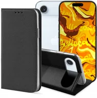 Etui i futerały do telefonów - ETUI Z KLAPKĄ DO APPLE IPHONE 17 AIR CZARNE ZAMYKANE MAGNETYCZNE KABURA - miniaturka - grafika 1