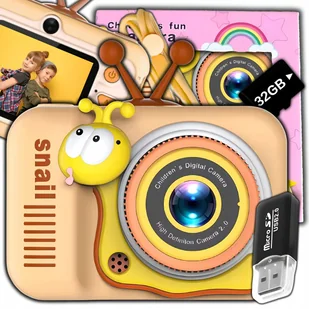 Aparat Cyfrowy Fotograficzny Dla Dzieci 40Mpx Kamera Zabawka Gry+Karta 32Gb - Aparaty Cyfrowe - miniaturka - grafika 1