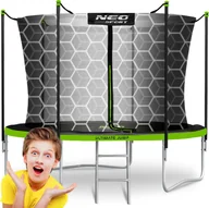 Trampoliny - Trampolina ogrodowa Trampolina ogrodowa 8ft/252cm z siatką wewnętrzną i drabinką - miniaturka - grafika 1
