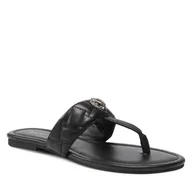Klapki i japonki damskie - Kurt Geiger Japonki Kensington T-Bar Sandal 8651400109 Black - miniaturka - grafika 1