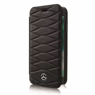 Mercedes Benz BENZ Book Cover etui książkowe na Samsung Galaxy S8+ Plus CZARNY OTWIERANE NA BOK SKÓRA NATURALNA 34159 - Etui i futerały do telefonów - miniaturka - grafika 1