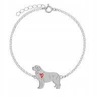 Bransoletki - Bransoletka Srebrna z Nowofundland 925 Biżuteria na Prezent Kobieta GRAWER - miniaturka - grafika 1