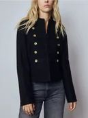 Marynarki i żakiety damskie - Reserved - Żakiet z ozdobnymi guzikami - czarny - miniaturka - grafika 1