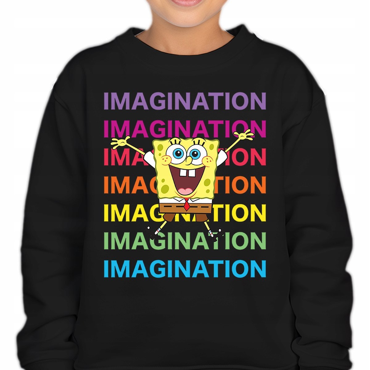 Bluza Dziecięca Czarna IMAGINATION SPONGEBOB Bajka Kreskówka - 104 cm Wzory
