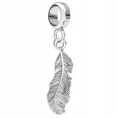 Wisiorki - Charms wiszący Piórko srebro 925 - miniaturka - grafika 1