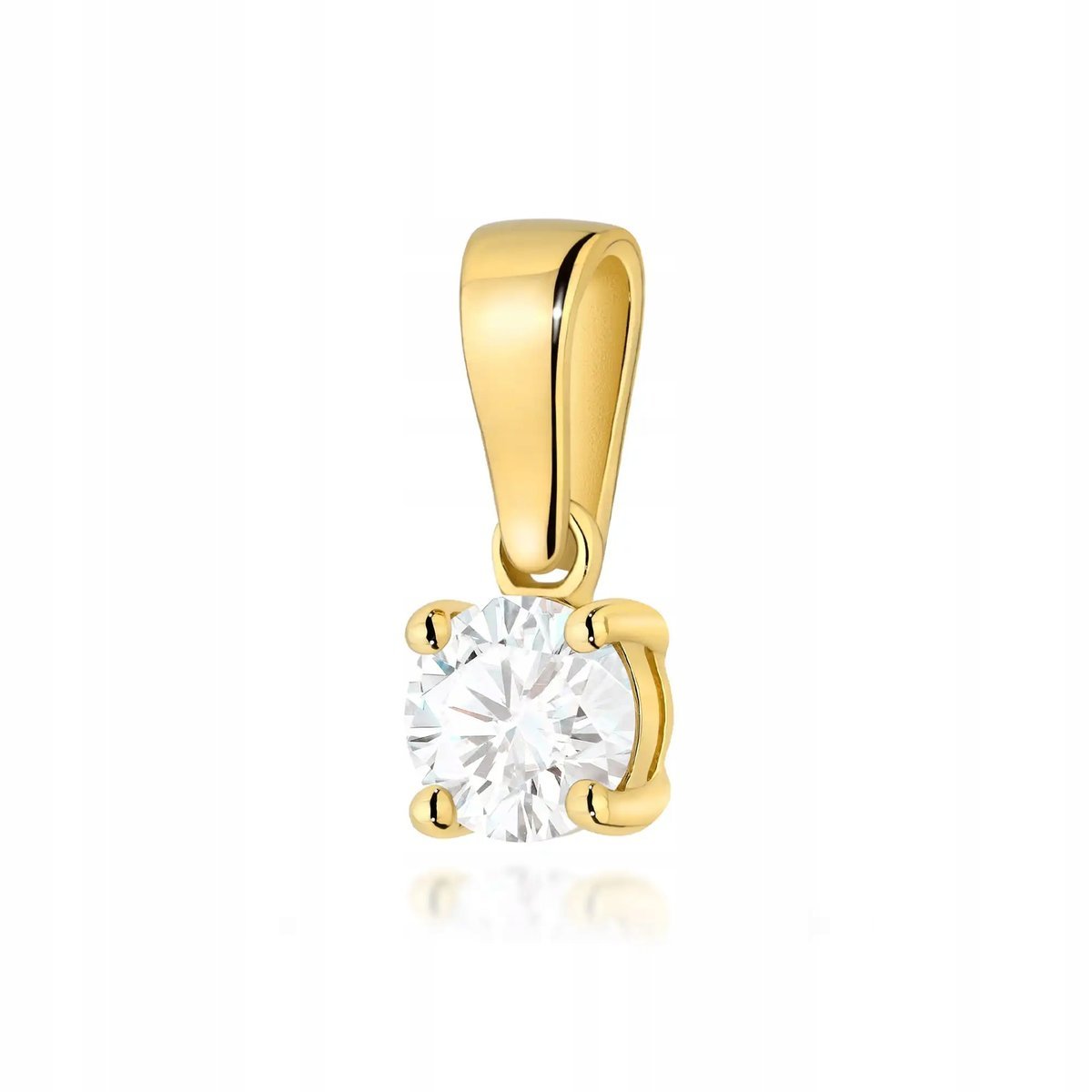 Zawieszka złota dla kobiety 585 z diamentem elegancka na prezent dla mamy