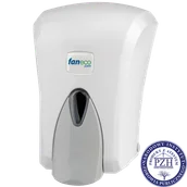 Dozowniki papieru i mydła dla firm - Dozownik do mydła w pianie Faneco POP 1 litr plastik biały - miniaturka - grafika 1