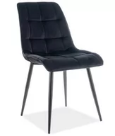 Krzesła - Signal Krzesło welurowe CHIC MATT VELVET Czarny CHICMVCC - miniaturka - grafika 1