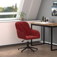 Fotele i krzesła biurowe - Obrotowe krzesło biurowe, winna czerwień, obite aksamitem - miniaturka - grafika 1