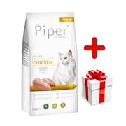 Sucha karma dla kotów - DOLINA NOTECI Piper Animals z kurczakiem dla kotów 3kg + niespodzianka dla kota GRATIS! - miniaturka - grafika 1