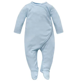 PINOKIO PAJAC WIAZAZNY DLUGI REKAW LOVELY DAY BABYBLUE NIEBIESKI 50 - Pajacyki dla niemowląt - miniaturka - grafika 1