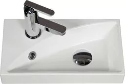 Umywalka dolomitowa RENA-400 biała - Umywalki - miniaturka - grafika 1