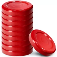 Pojemniki kuchenne - Metalowe wieczka do słoików 10 szt. 38mm czerwone - miniaturka - grafika 1