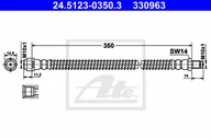 Przewody hamulcowe - ATE PRZEWÓD HAMULCOWY 24.5123-0350.3 MERCEDES S 600 MAYBACH 222.976) 14 - miniaturka - grafika 1