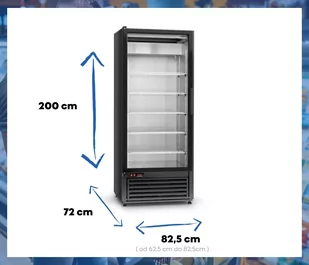 Szafa chłodnicza przeszklona SCh-S 825 ECOline RAPA - Szafy i witryny chłodnicze - miniaturka - grafika 2