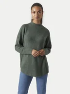 Swetry damskie - Vero Moda Sweter Plaza 10290784 Zielony Loose Fit - miniaturka - grafika 1