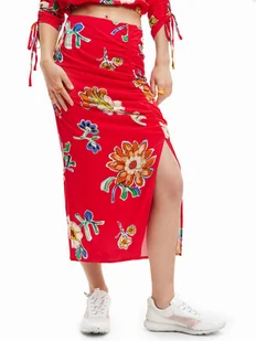 Desigual Spódnica ołówkowa Crimea 23SWFW22 Czerwony Slim Fit - Spódnice - miniaturka - grafika 1