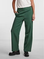Spodnie damskie - Pieces Spodnie materiałowe Bossy 17140744 Zielony Loose Fit - miniaturka - grafika 1