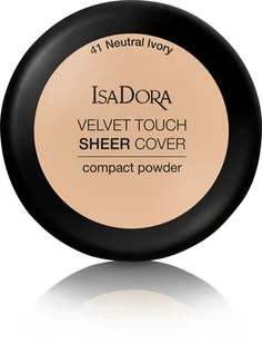 IsaDora Velvet Touch Sheer Cover Compact Powder 41 Neutral Ivory - Puder w kompakcie 7,5g - Pudry do twarzy - miniaturka - grafika 1