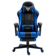 Fotele gamingowe - Fotel gamingowy GHOST 17 niebieski - miniaturka - grafika 1
