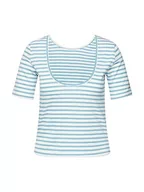 Koszulki i topy damskie - Mavi Damska koszulka w paski, niebieski biały, S - miniaturka - grafika 1
