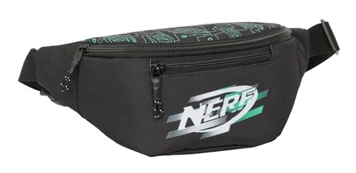 Safta NERF GAME saszetka biodrowa z zewnętrzną kieszenią, idealna dla młodzieży i dzieci w różnym wieku, wygodna i wszechstronna, jakość i wytrzymałość, 23 x 9 x 12 cm, Czarny (Black), M, Casual