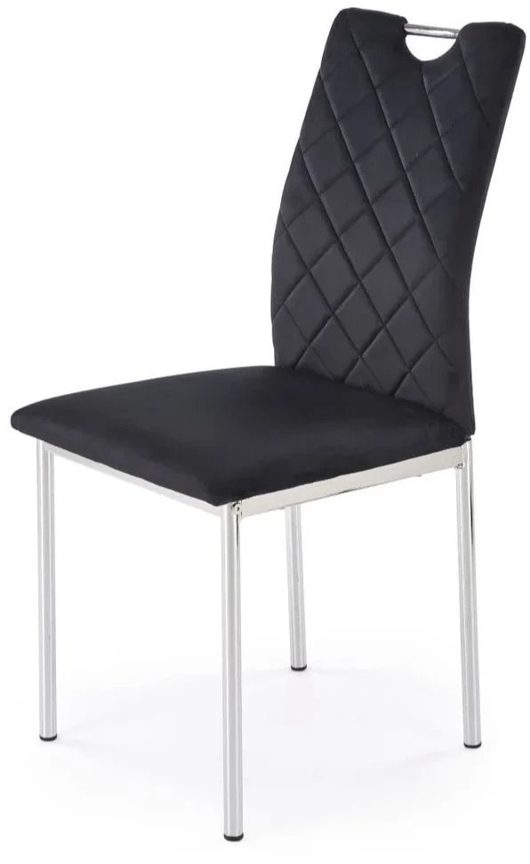 Krzesło tapicerowane K578 VELVET czarne HALMAR