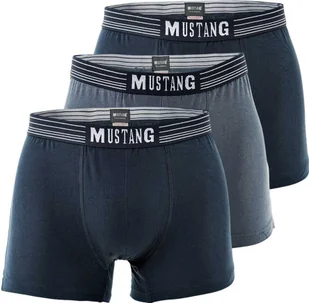 MUSTANG Herren Retroshorts 3er Pack, Bokserki, Spodnie, True Denim Marine/Blau/Marine M (Gr. Medium) - Majtki męskie - miniaturka - grafika 1