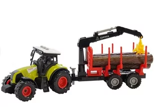 Traktor z Przyczepą leśną z Drewnem i Ramieniem - Samochody i pojazdy dla dzieci - miniaturka - grafika 2