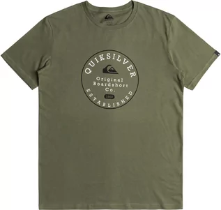Koszulki męskie - t-shirt męski QUIKSILVER CIRCLE TRIM TEE Four Leaf Clover - GPH0 - grafika 1