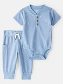 Body dla niemowląt - carter's 2-częściowy zestaw w kolorze błękitnym - miniaturka - grafika 1